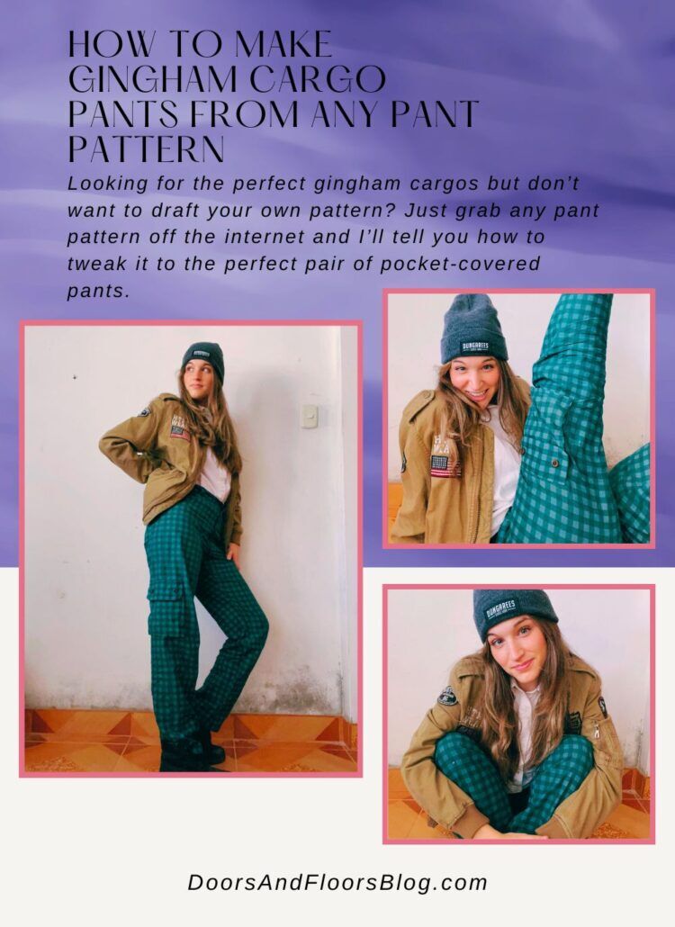 How To Make Gingham Cargo Pants From Any Pant Pattern